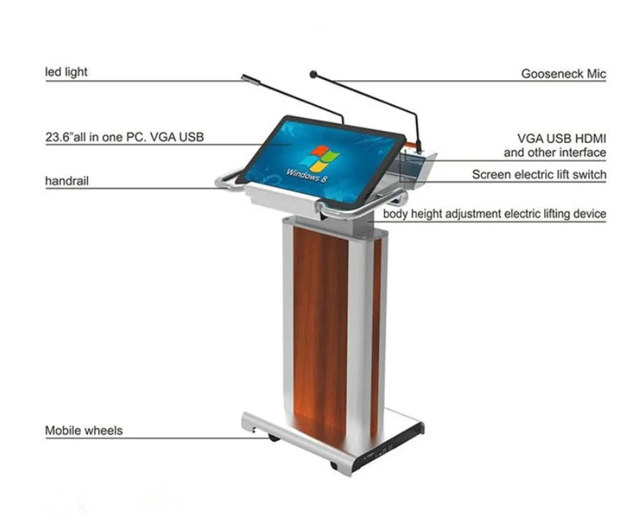 Conference Room Audio Visual Smart Electric Lectern